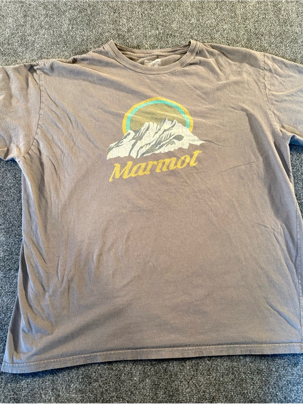 Marmot Men’s XXL Gray Mountain Graphic Organic Cotton T-Shirt